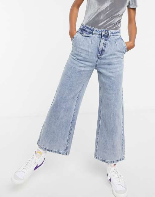 jean bleu femme large