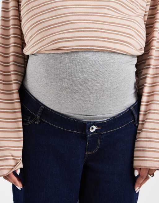 ONLY - Jean de grossesse ample à taille haute - Bleu foncé délavé, 5 de 5