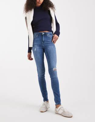 Jean skinny effet push-up - Bleu moyen XS L30