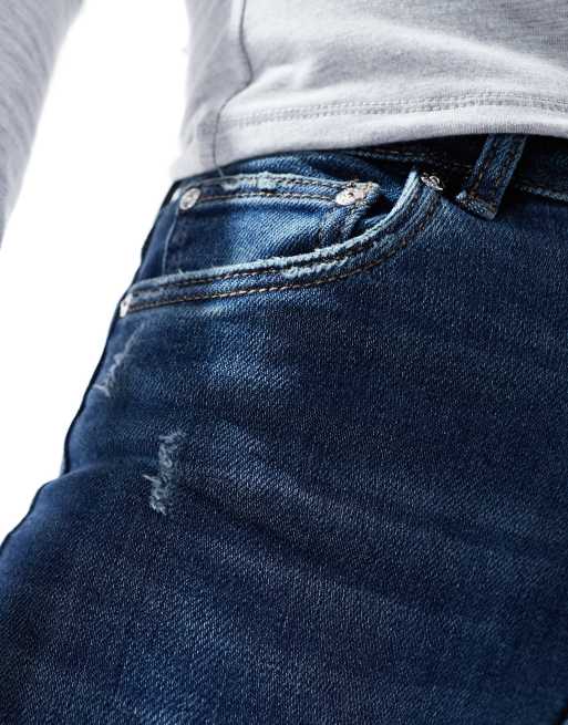 ONLY - Jean skinny longueur cheville à taille haute - Bleu foncé , 5 de 5