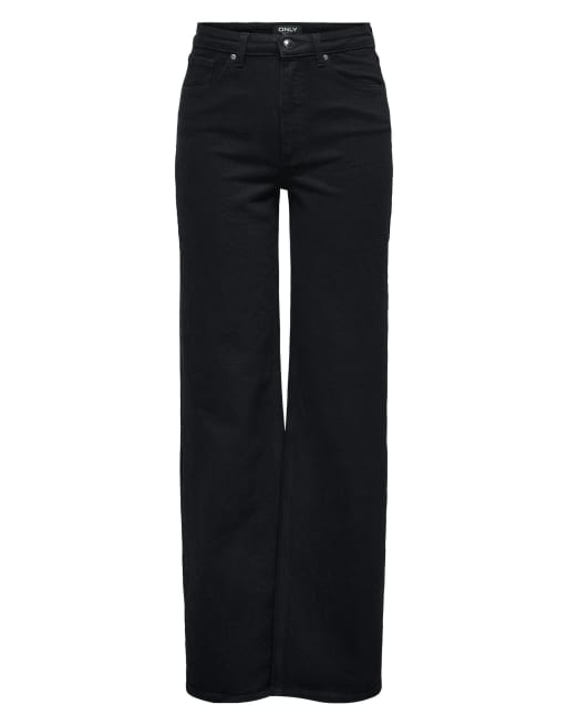 ONLY - Jeans a fondo ampio neri, 6 di 7