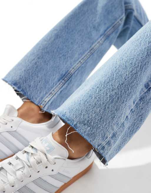 ONLY - Jeans a vita alta dritti blu medio , 2 di 5