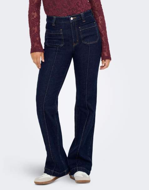 ONLY - Jeans a zampa color blu scuro - view 1