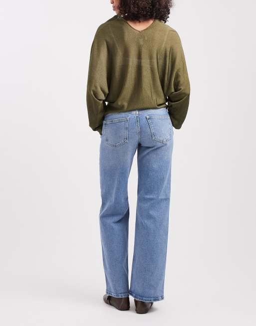 ONLY - Jeans con fondo ampio e vita bassa azzurri, 3 di 5