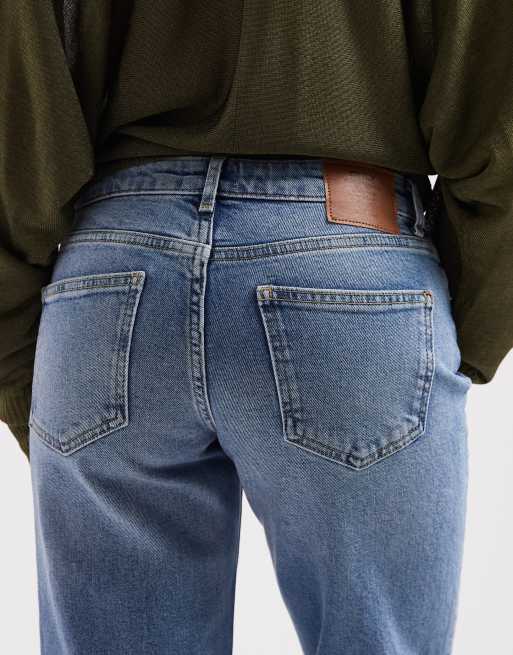 ONLY - Jeans con fondo ampio e vita bassa azzurri, 4 di 5