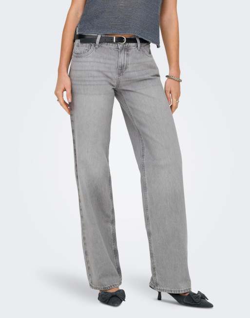 ONLY - Jeans dritti grigio chiaro, 3 di 5