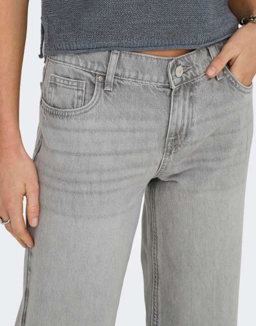 ONLY - Jeans dritti grigio chiaro, 4 di 5