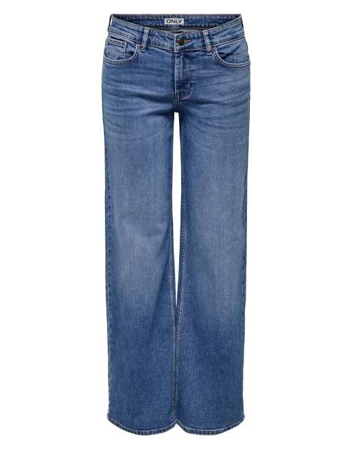 ONLY jeans med bred passform i mellanblå denim, 7 av 7