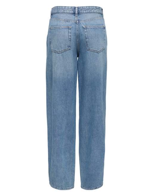 ONLY jeans med lige ben i mellemblå denim, 7 af 7