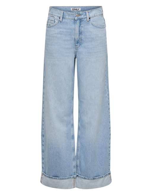 ONLY jeans met brede pasvorm in lichtblauwe denim, 6 van 7