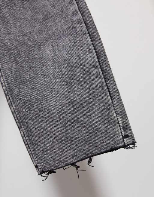 Only - Jeans met rechte pijpen in acid wash in zwart, 4 van 4