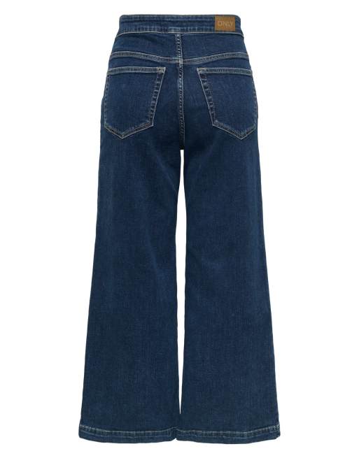 ONLY - Jeans met wijde pasvorm in donkerblauw denim, 7 van 7