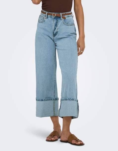 ONLY - Jeans met wijde pasvorm in lichtblauw denim - view 1