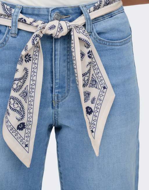 ONLY - Jeans met wijde pasvorm in medium blauw denim, 3 van 6