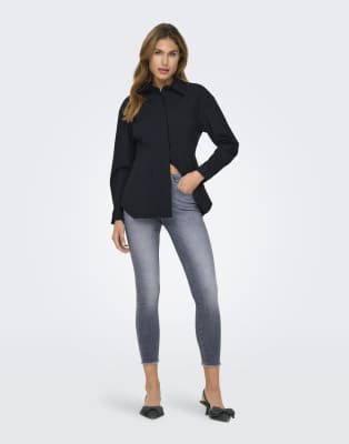 ONLY - Jeans mit engem Schnitt in Denim-Mittelgrau