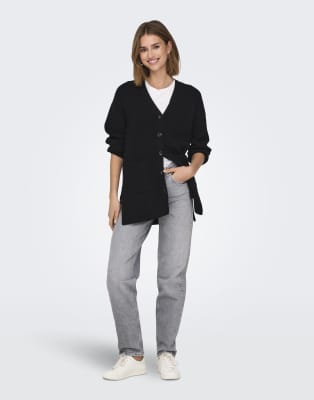 ONLY - Jeans mit Mom-Schnitt in Denim-Mittelgrau