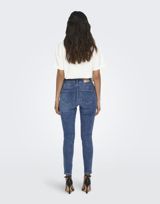 ONLY - Jeans skinny blu medio, 2 di 5