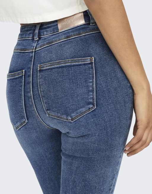 ONLY - Jeans skinny blu medio, 5 di 5