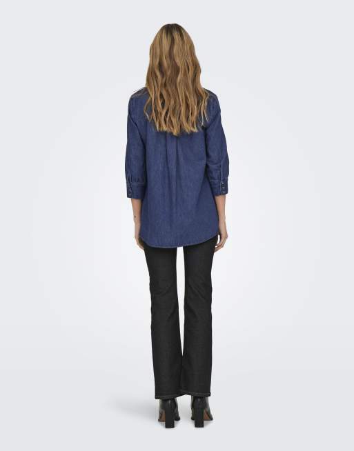 ONLY – Jeanshemd aus mittelblauem Denim, 2 von 4