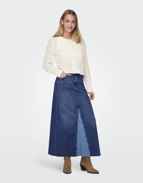 ONLY – Jeansrock in Mittelblau - view 1