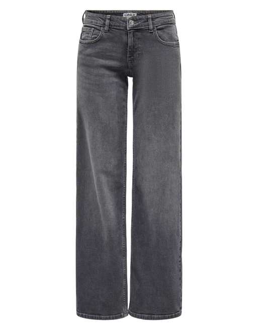 Only jeansy o szerokim kroju z szarego denimu, 7 z 7
