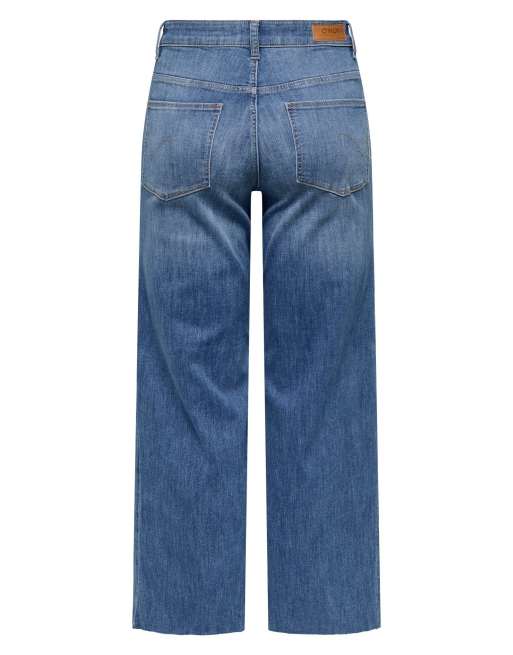 ONLY jeansy wide fit w średnim odcieniu niebieskiego denimu, 6 z 6