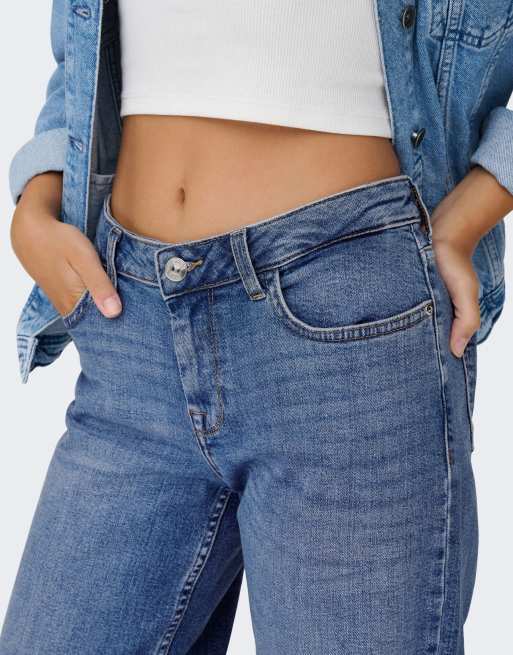 ONLY jeansy wide fit w średnim odcieniu niebieskiego denimu, 6 z 7