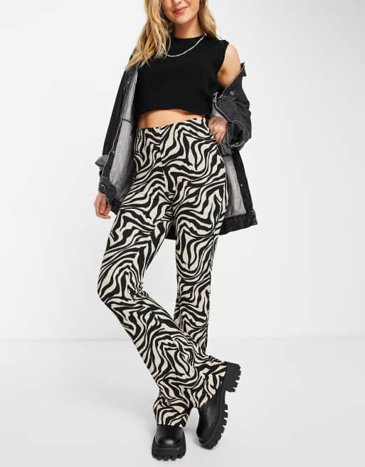 Zebra best sale flared trousers