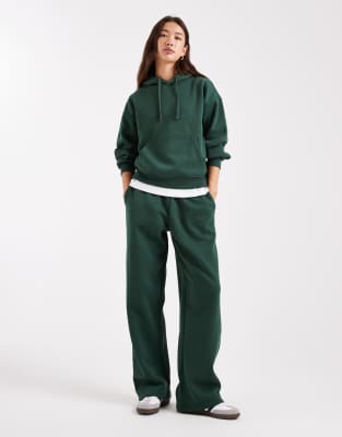 Only Jersey Hoodie In Green