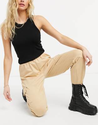 Only jogger co-ord with pocket detail in camel - ASOS Price Checker