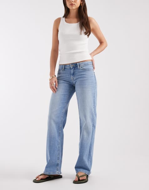 ONLY – Judy – Jasnoniebieskie jeansy z szerokimi nogawkami i obniżonym stanem - view 1