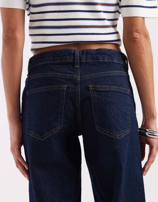 ONLY - Judy - Jean ample à taille basse - Bleu foncé brut, 4 de 5