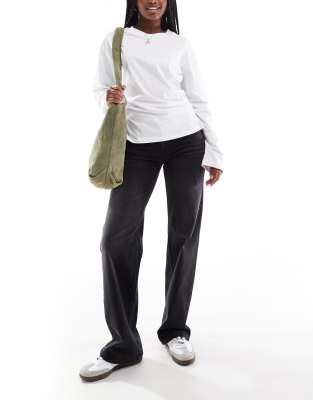Judy - Jean ample taille basse - Noir délavé W32 L32