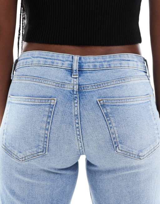 ONLY - Judy - Jeans a vita bassa con fondo ampio lavaggio azzurro    , 4 di 5