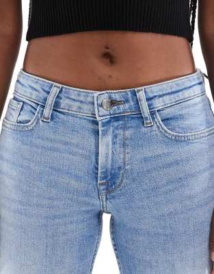 ★DRAW FIT★ Semi Low Rise Wide Jeans [LIGHT BLUE] 206887258-3