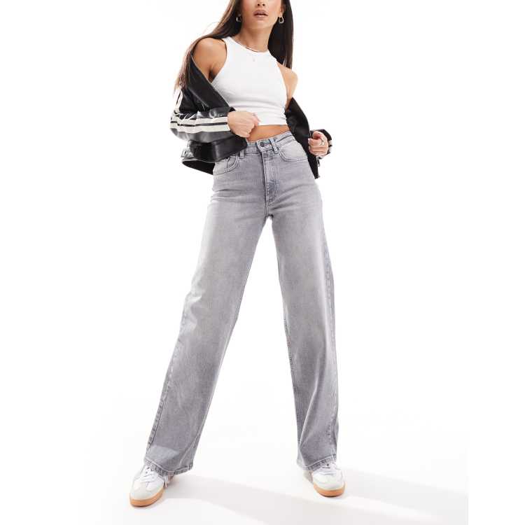 【SCENERITY】Shine Gray Wide Jeans Blue Gray Wide Jeans - SCENERITY | 60% - Asian Fashion