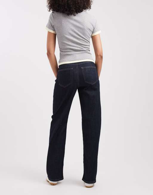 ONLY Juicy high waist wide leg jeans in dark blue, 2 of 5