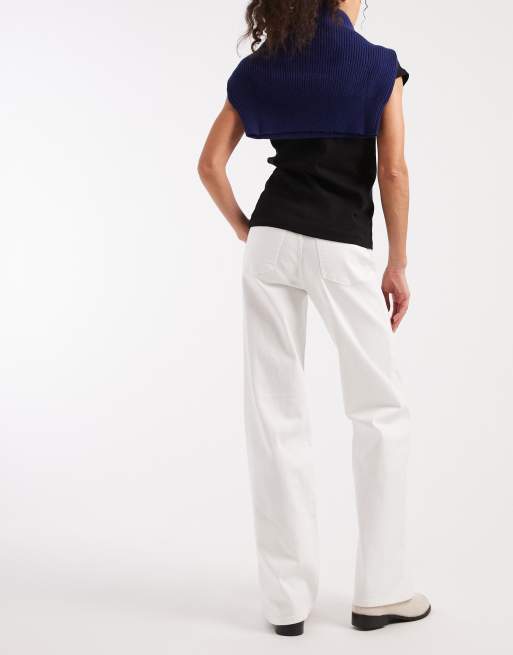 ONLY - Juicy - Jean ample à taille haute - Blanc, 3 de 5