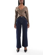 JJXX Tokyo wide fit jeans in off white