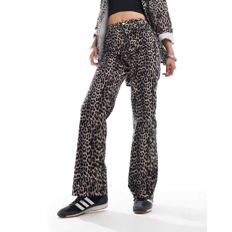 ONLY Juicy wide leg jeans co-ord in leopard print | ASOS