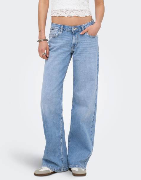 Only – Julles – Jasnoniebieskie jeansy z prostymi nogawkami i niskim stanem - view 1