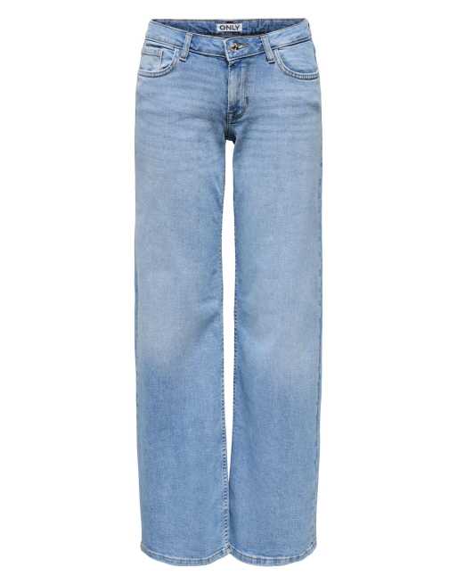 ONLY - Julles - Jeans met rechte pijpen en lage taille in licht medium blauwe denim wassing, 6 van 7