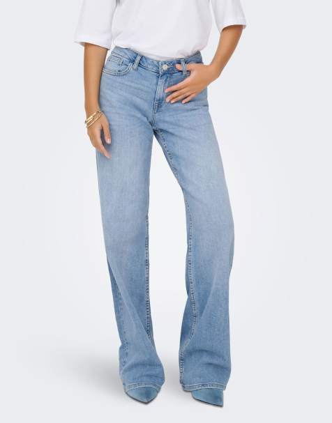 ONLY - Julles - Lyseblå lavtaljede jeans i denim med lige ben - view 1