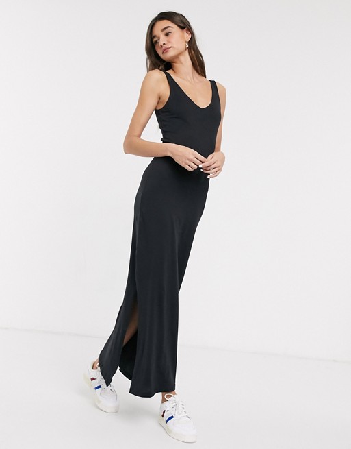 Only July v neck bodycon maxi dress with slits