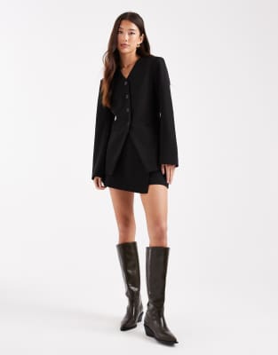 ONLY - Jupe-short d'ensemble ajustée - Noir