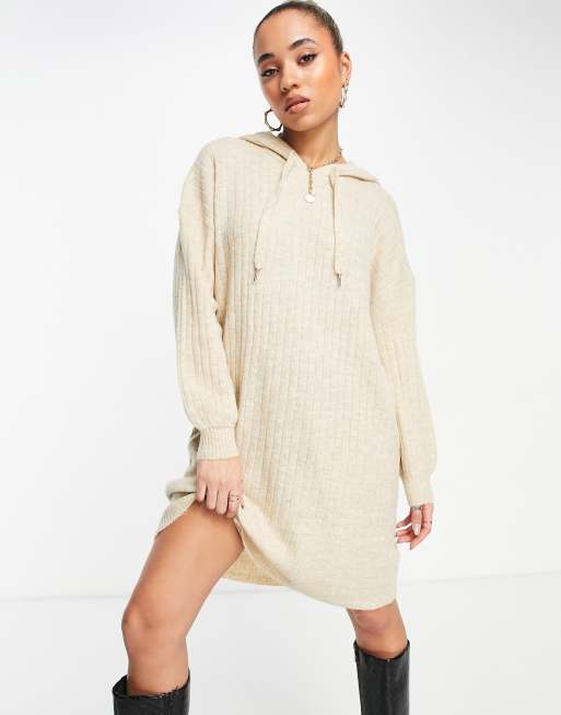 Knitted hoodie outlet dress