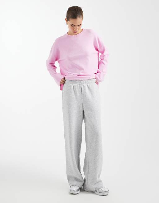 ONLY – Kastiges Strickoberteil in Rosa mit Rundhalsausschnitt, 3 von 4