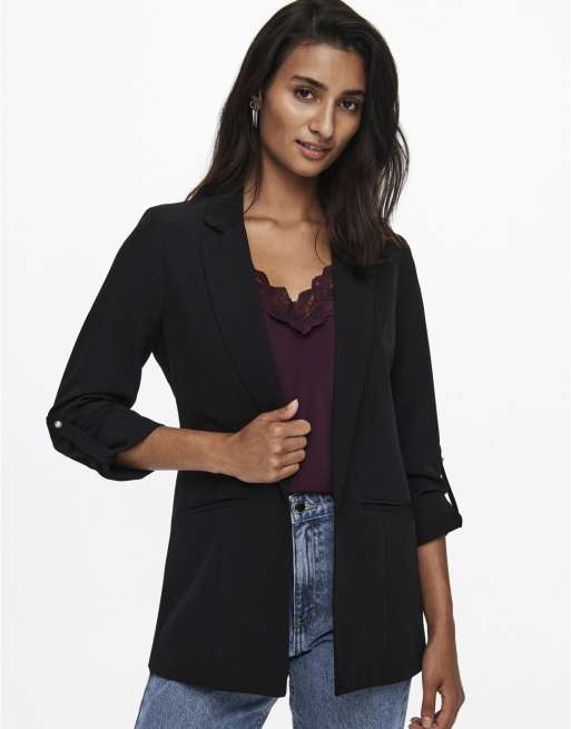 ONLY Kayle-Orleen blazer con maniche 3/4 nero, 4 di 7