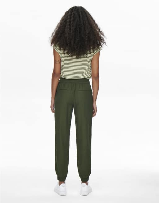 ONLY Kelda-Emery pantalon à enfiler mi-haute vert, 2 de 6