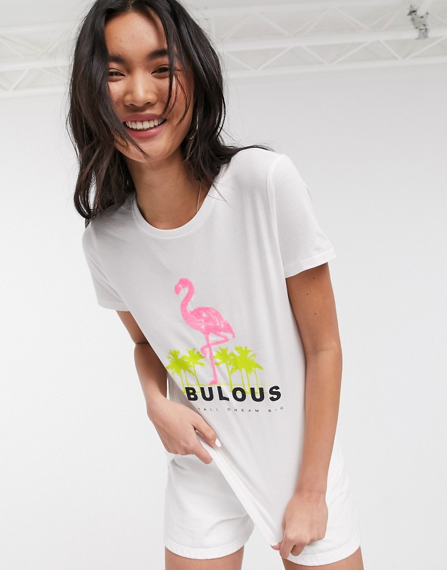 Only - Kitti - T-shirt met korte mouwen en Fabulous-print-Wit